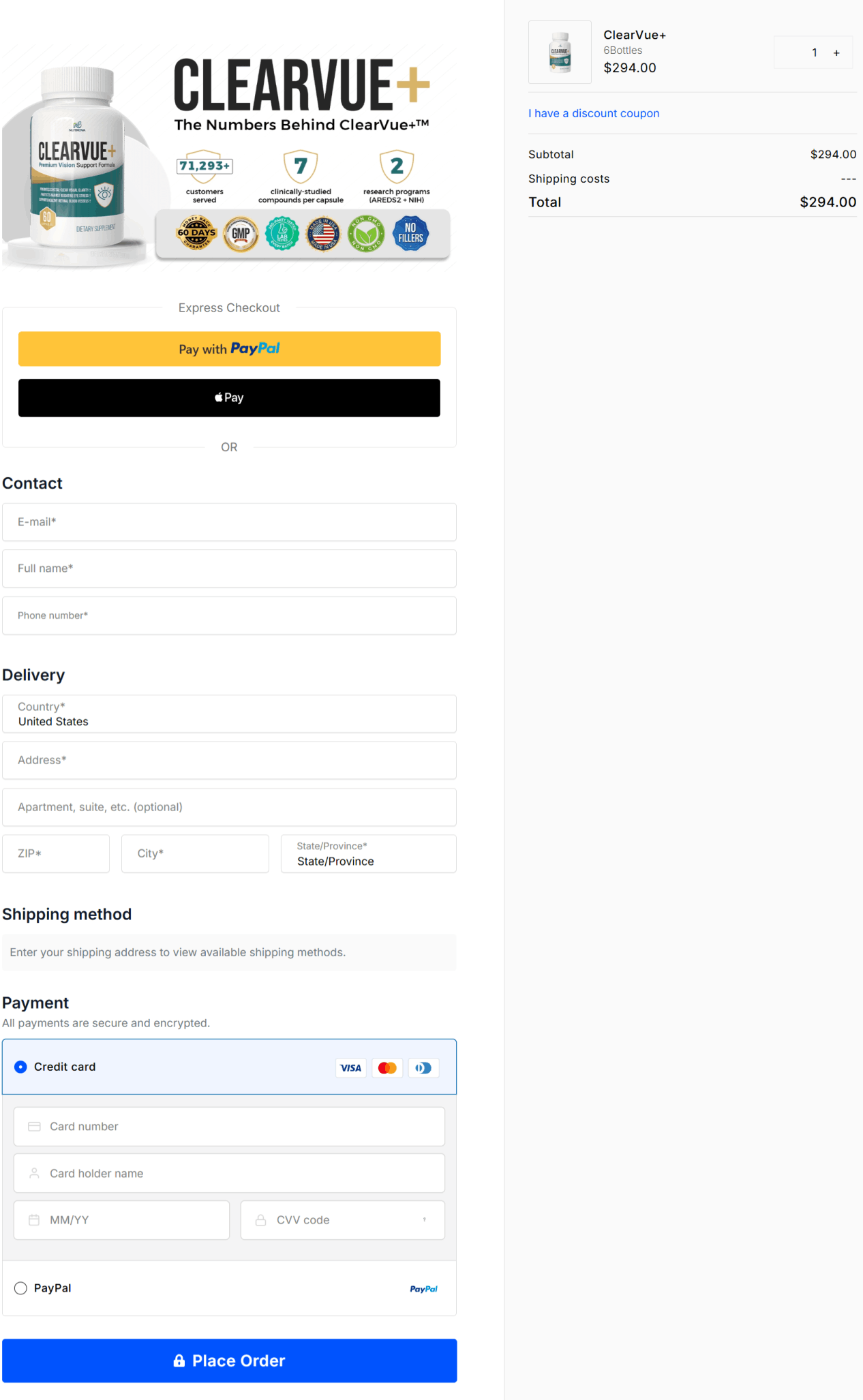 clearvue plus secure checkout